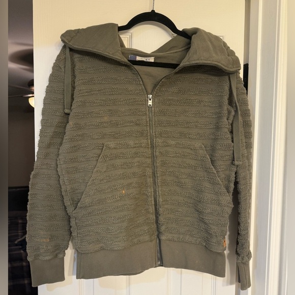 Roxy zip Up Sweatshirt Green Size M - Picture 1 of 6